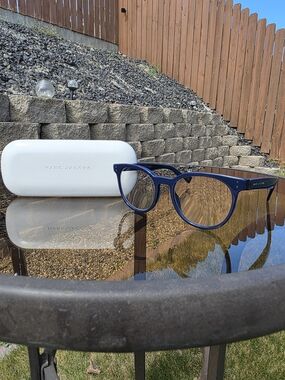 Marc Jacobs Women's Blue Round Optical Prescription Glasses